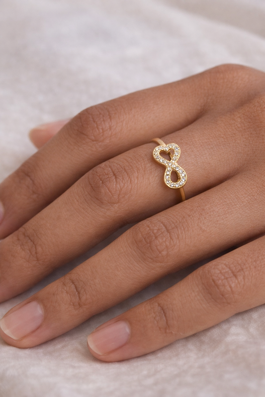 Eternal Infinity Adjustable Gold Ring